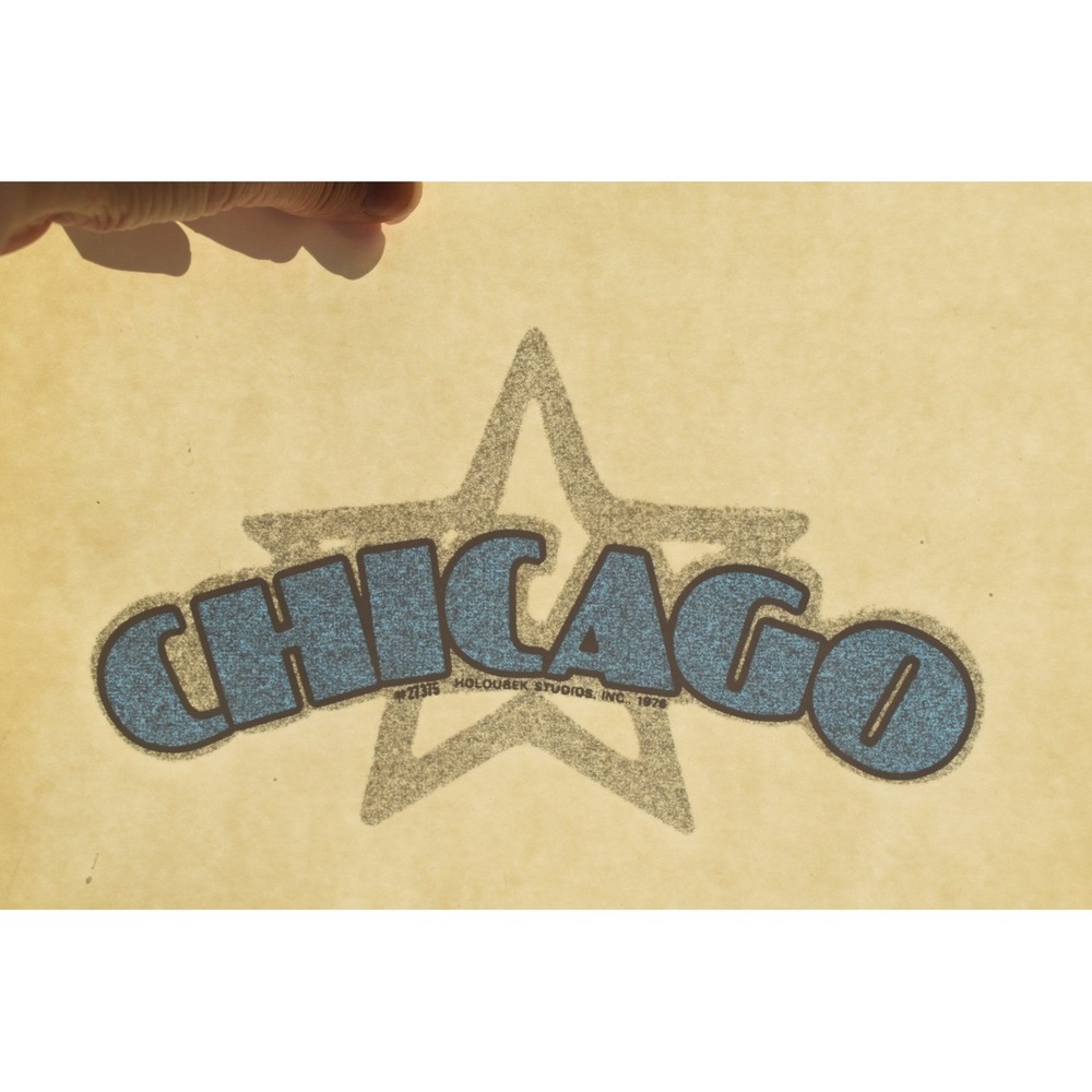 Chicago, classic rock NOS original vintage iron on transfer